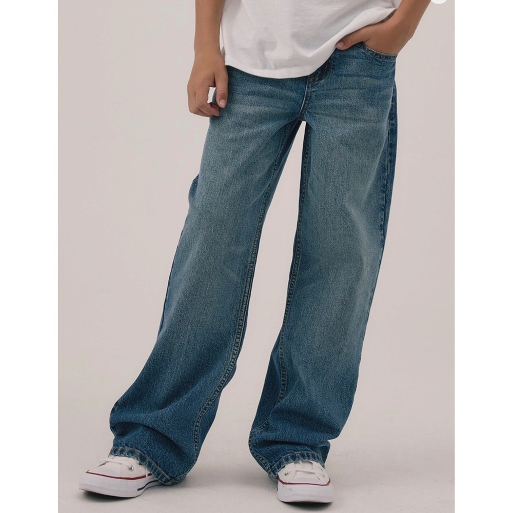 RSQ Extra Baggy Jeans Kids Size 14 Blue NWT Skater Wide Leg Denim
